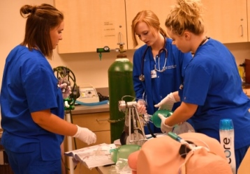 Respiratory Therapist students during class