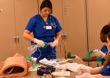 Respiratory Therapist student during class