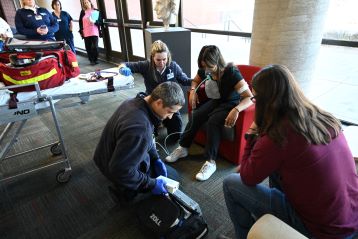 Respiratory Therapist students performing a simulation.